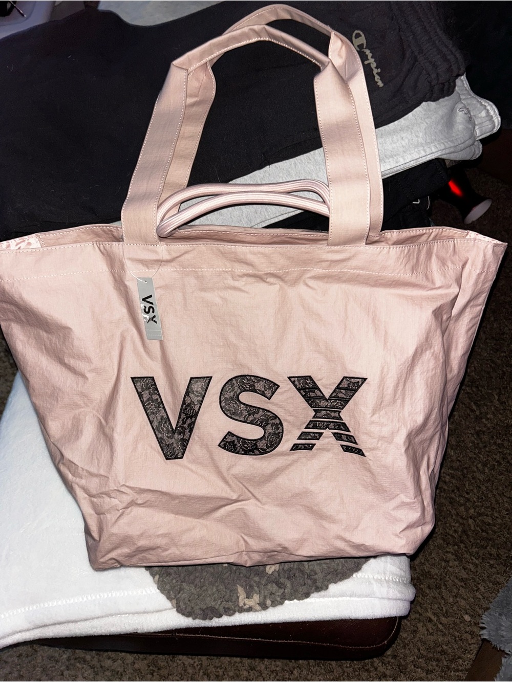 VSX Blush Pink Tote Bag with Logo